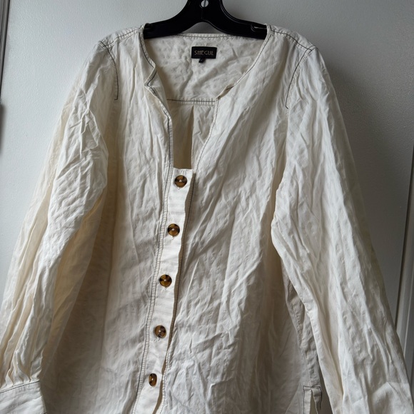 Shegul Emme Cream Button-Down Shirt - Picture 6 of 13